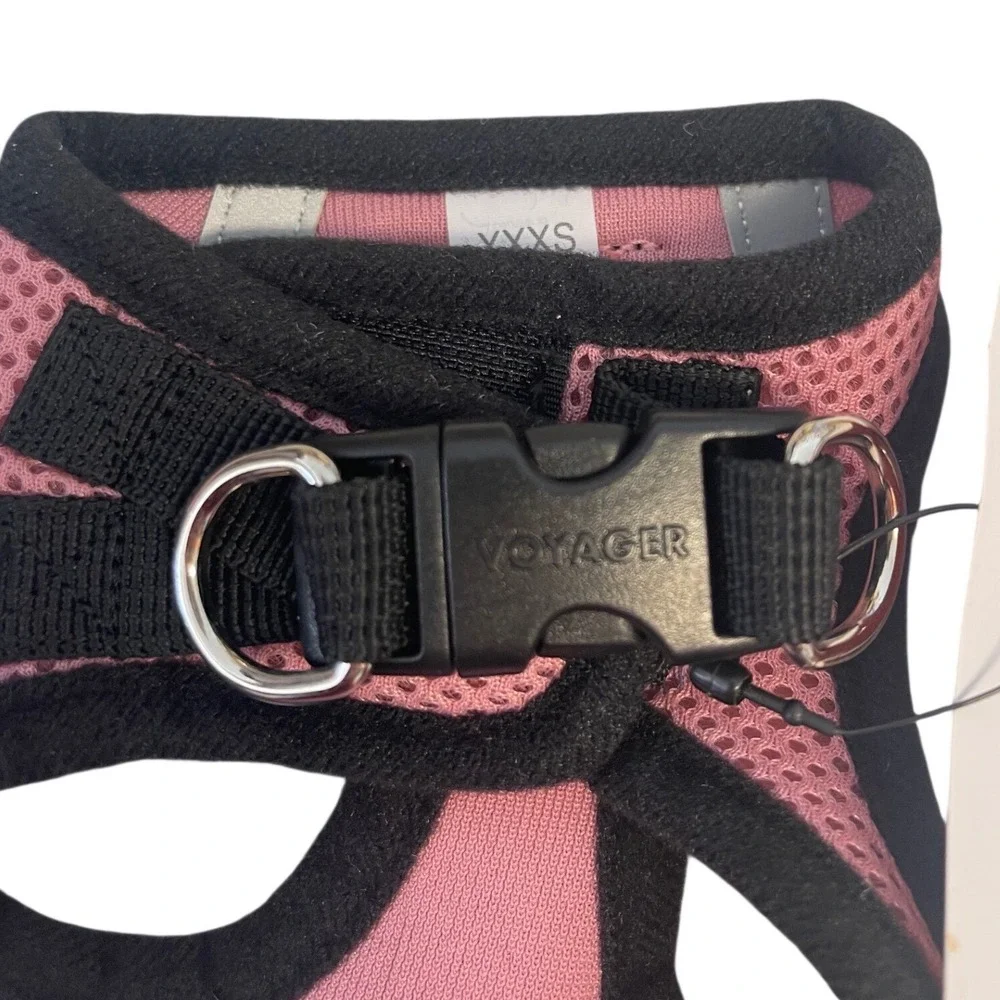 Voyager Step-In Air Mesh Pet Harness Pink Black XXXS Reflective 207-PKB NEW